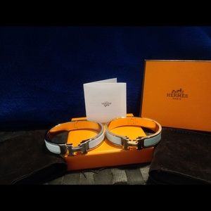 Two Hèrmes Clic Clac H bracelets